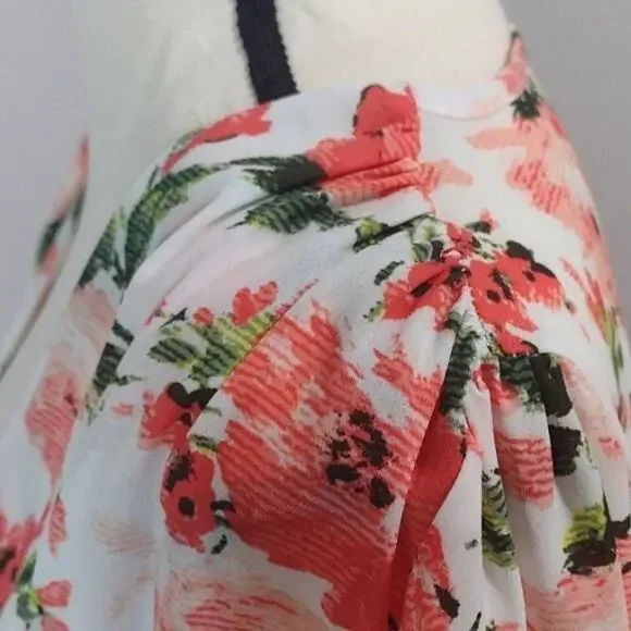 Melina Pink and Green Floral Garden Romper - Picture 2 of 6